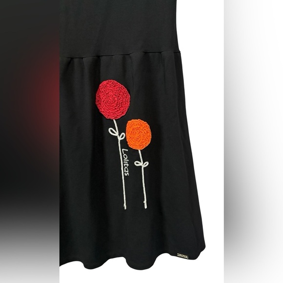NWOT, Lolitas & Lolos, Black Dress With Floral Design, Small π - Picture 5 of 10